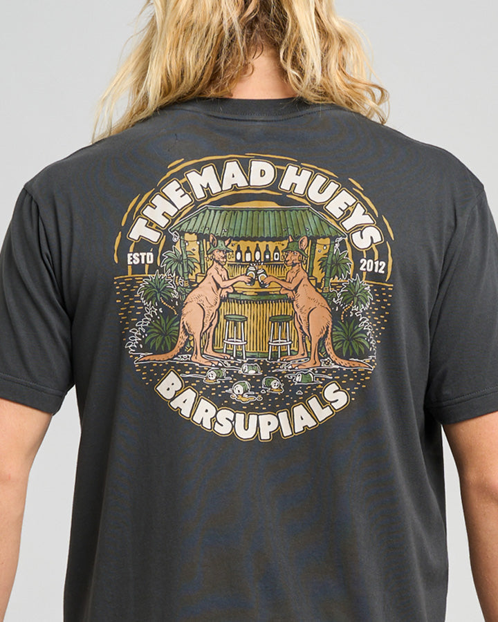 The Mad Hueys  Barsupials SS Tee Vintage - Vintage Black