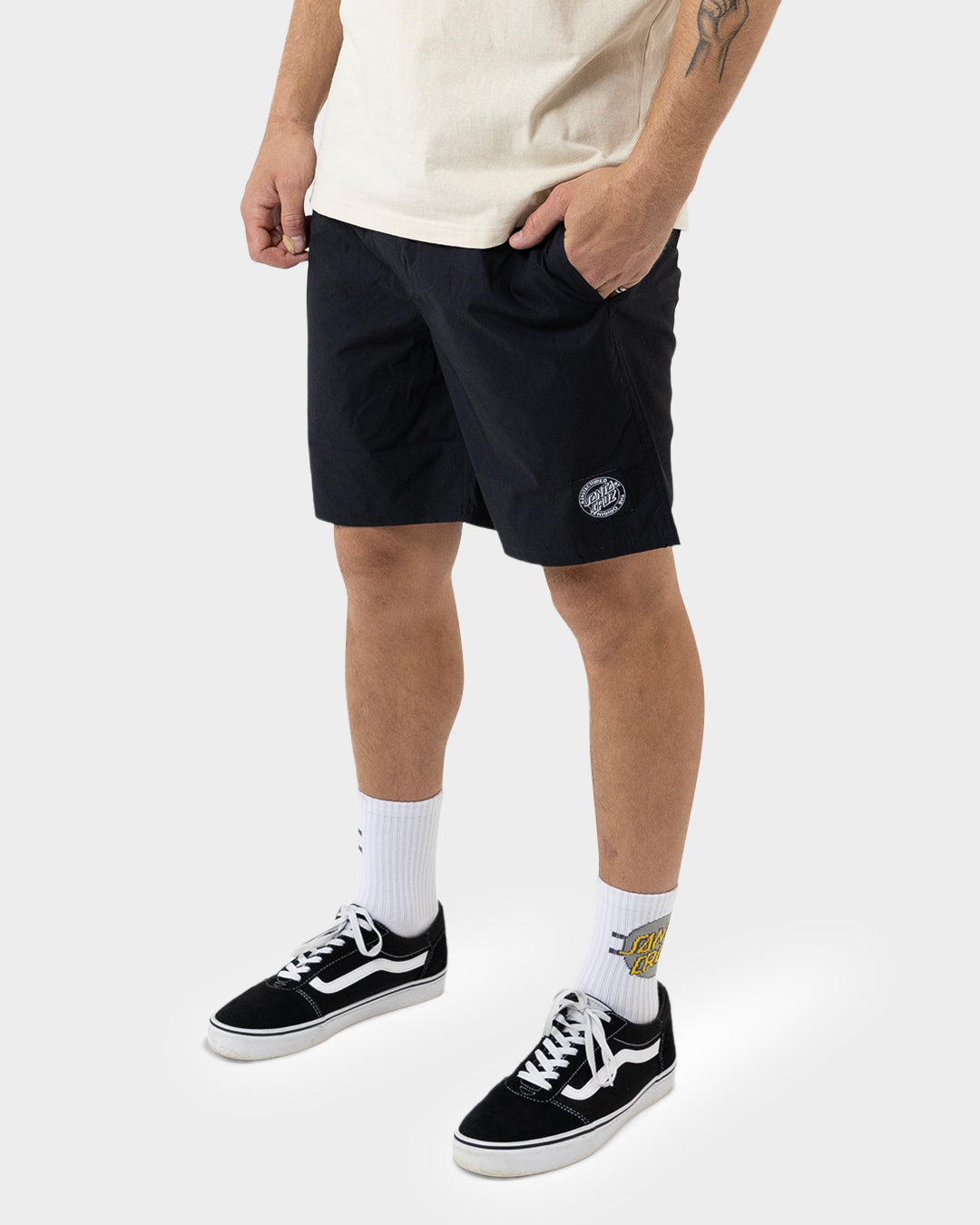 Santa Cruz MFG Dot Cruzier Solid Shorts - Black