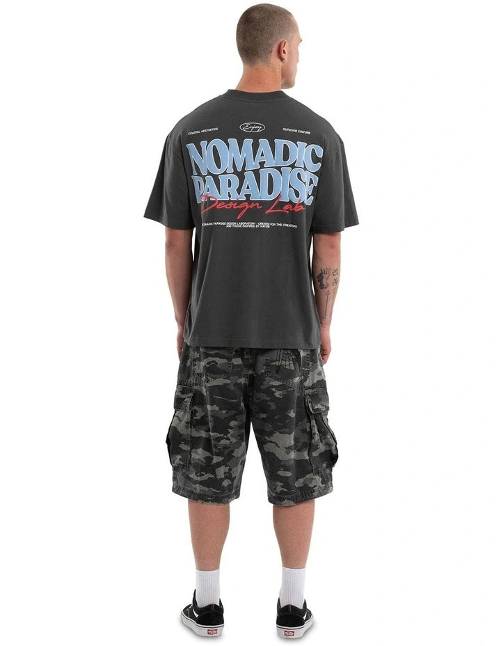 Nomadic Paradise Enjoy Street Tee - Asphalt