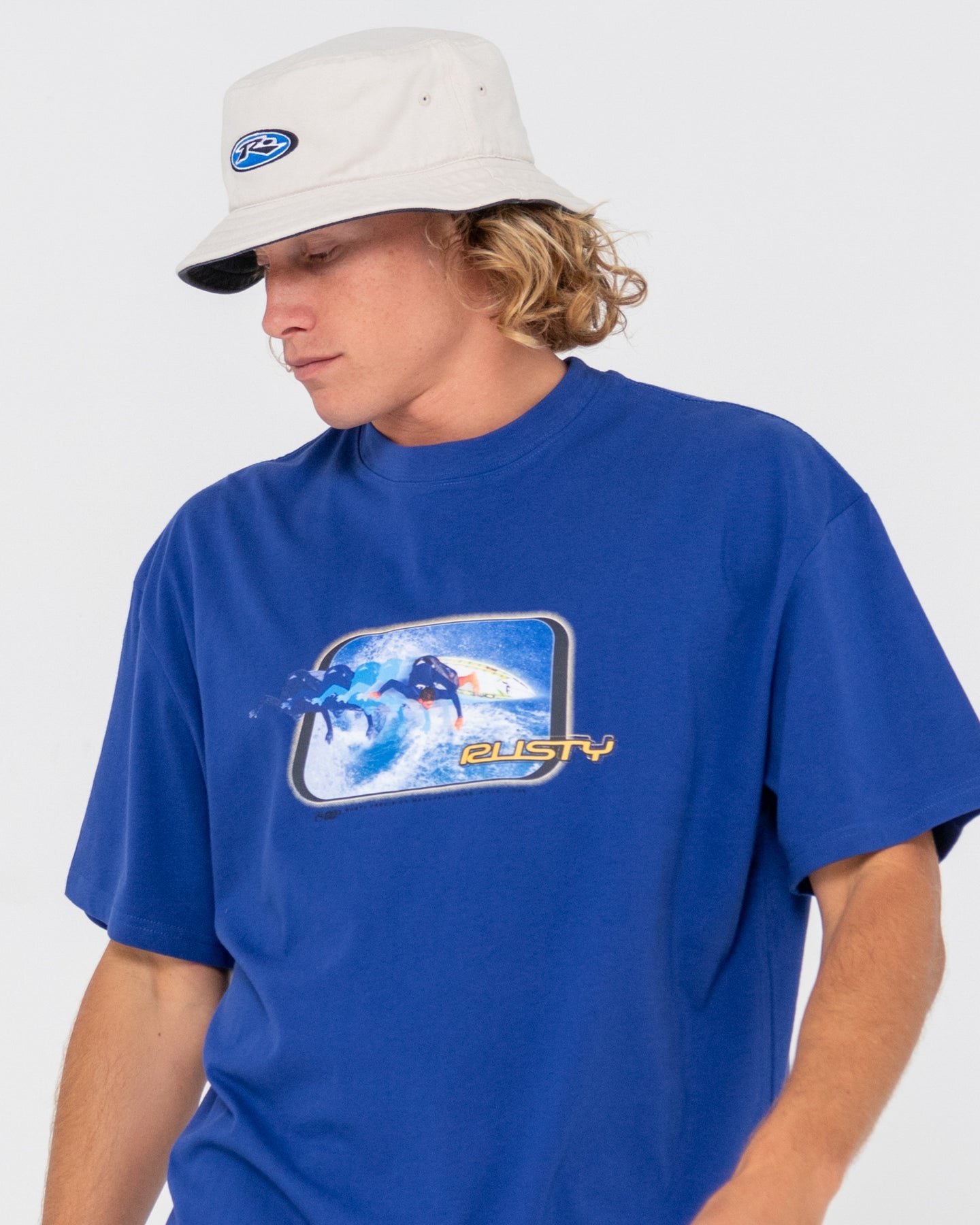 Rusty Kick Flip Reversible Bucket Hat - Oatmeal2