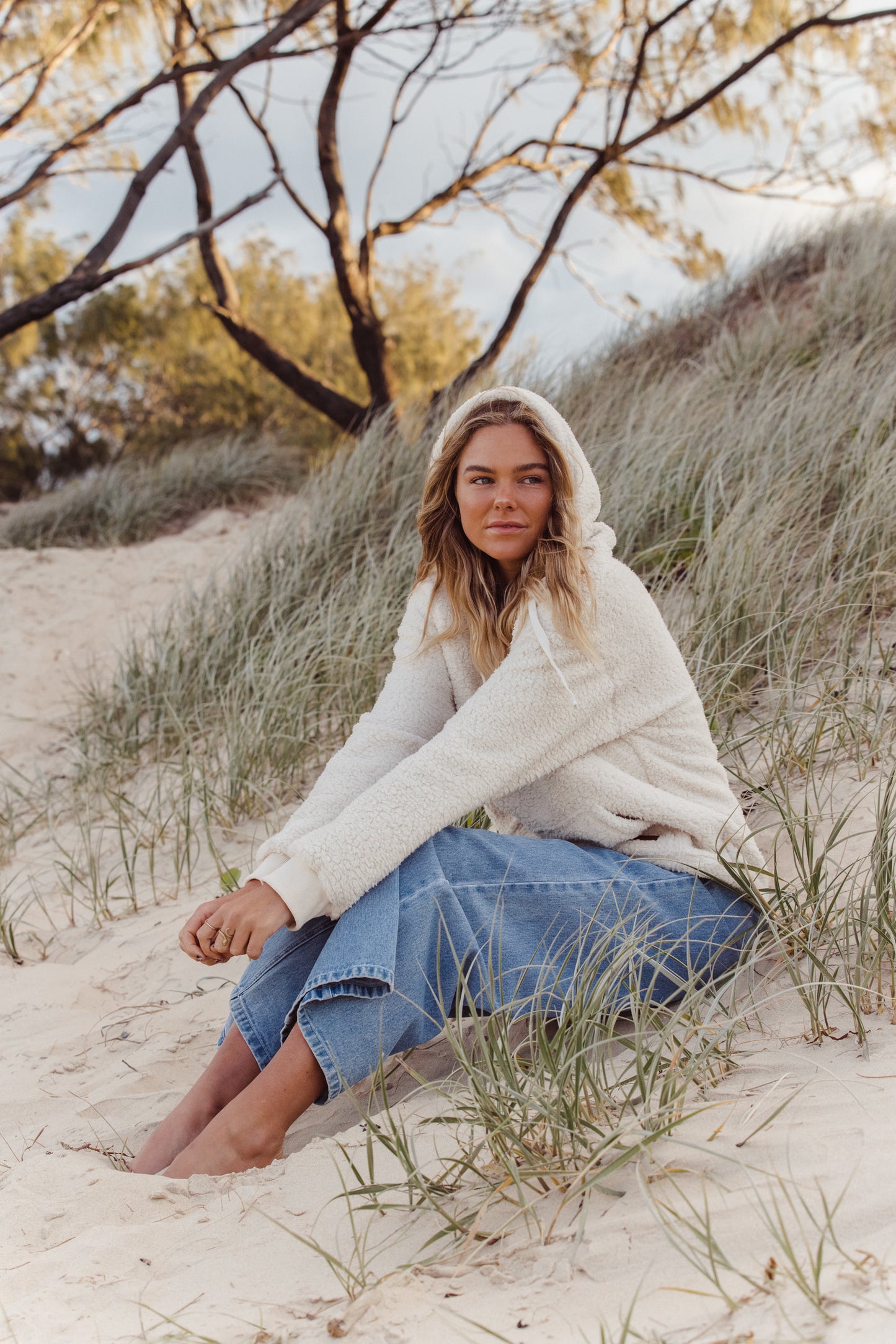Carve Jasper Womens Pullover Hoodie - Natural Beige