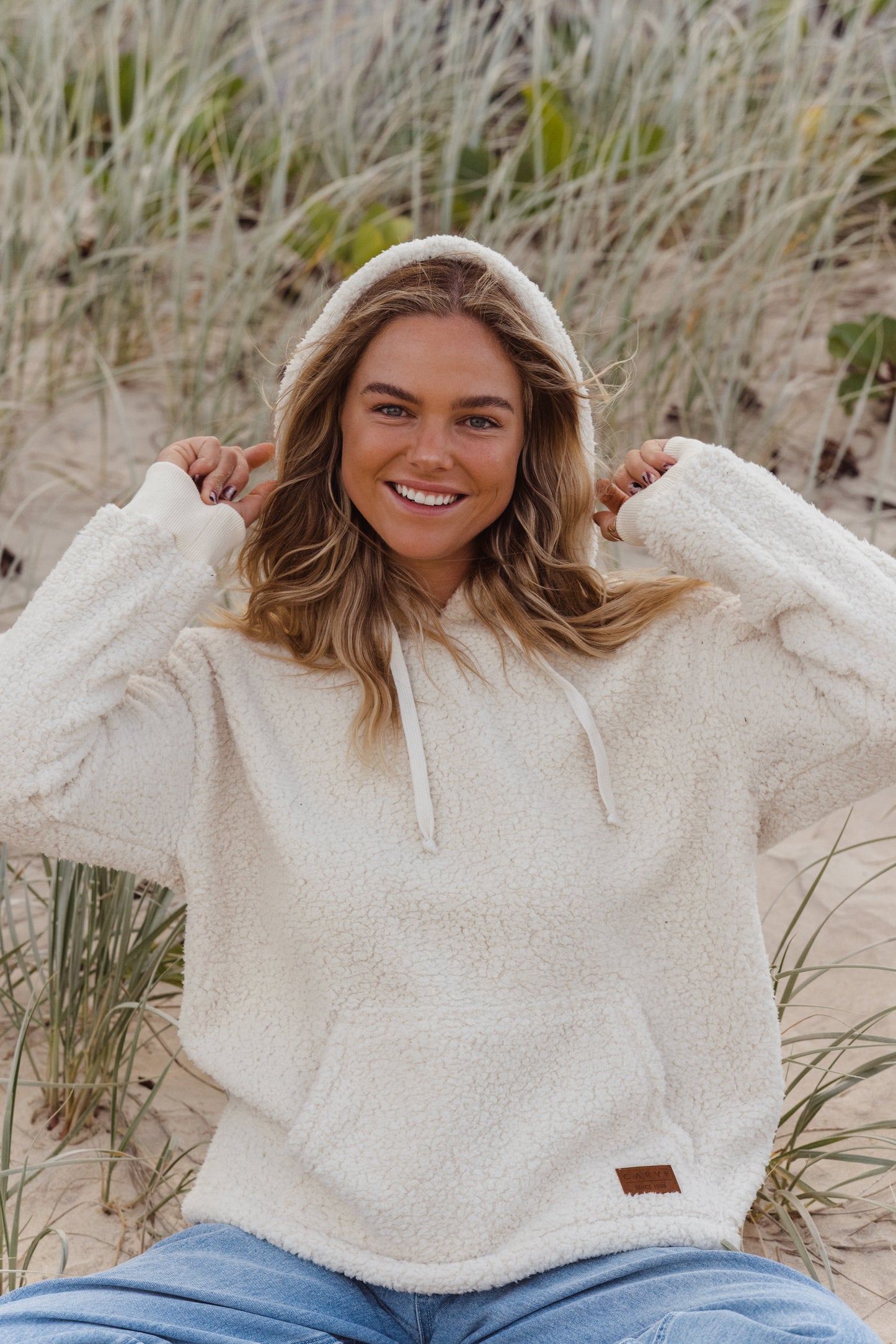 Carve Jasper Womens Pullover Hoodie - Natural Beige