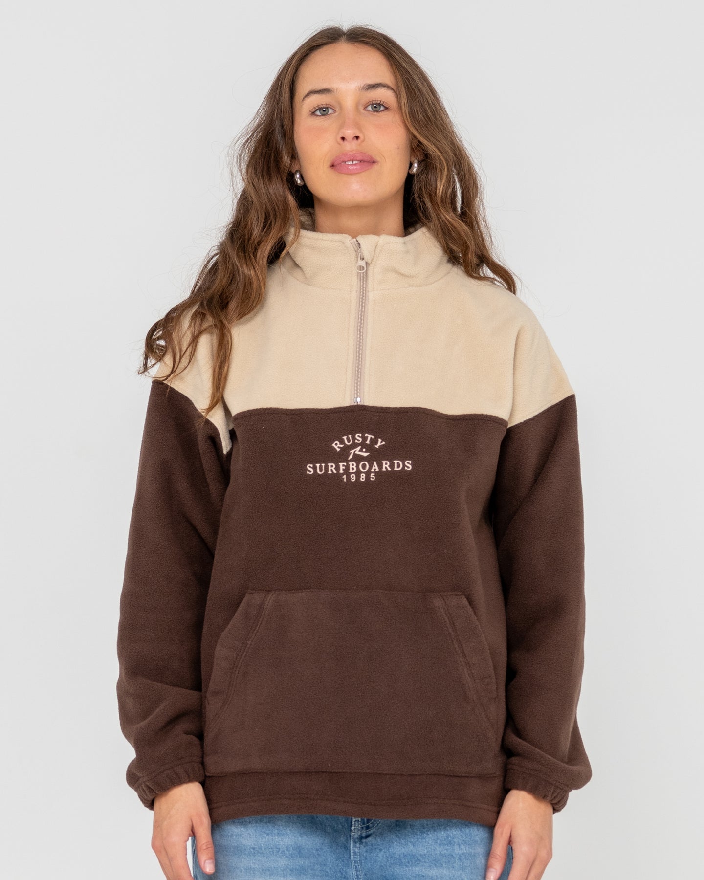 Rusty Central Division Crew Polar Fleece - Pinecone