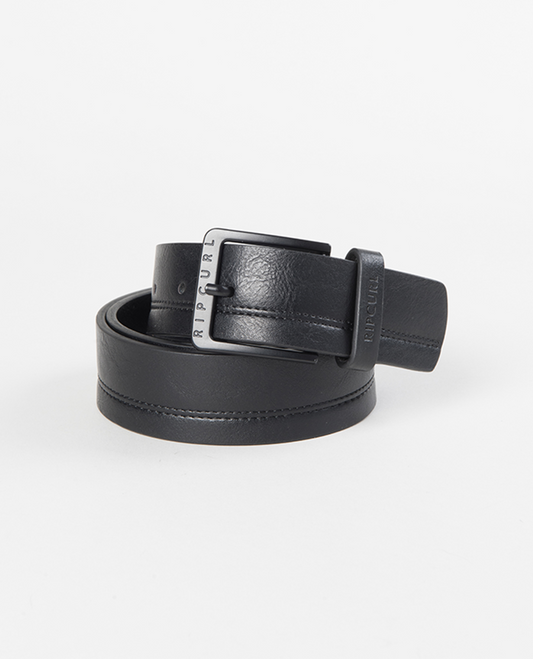 Rip Curl Double Stitch PU Belt - Black