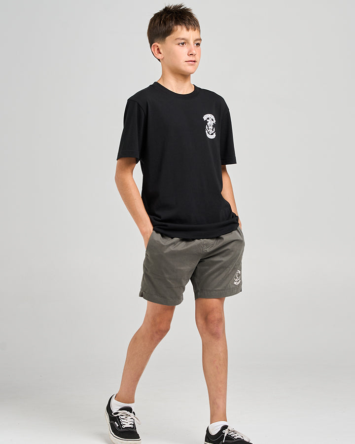 The Mad Hueys  Sailor Anchor Youth SS Tee - Black