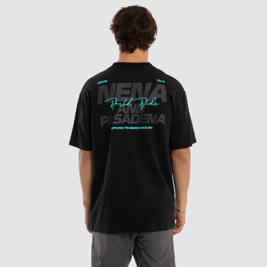 Nena And Pasadena Hybrid Box Fit Tee - Anthracite Black