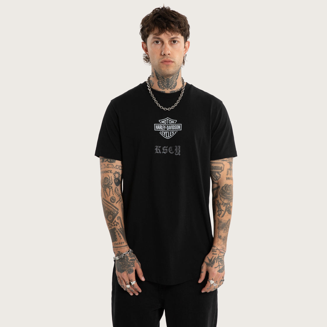 Harley-Davidson x Kiss Chacey Carve Dual Curved Tee - Jet Black