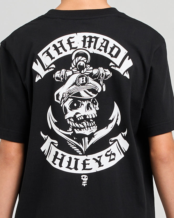 The Mad Hueys  Sailor Anchor Youth SS Tee - Black