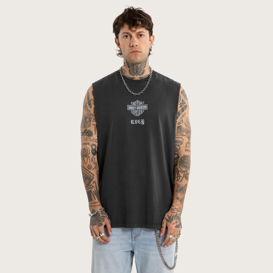 Harley-Davidson x Kiss Chacey Idle Relaxed Muscle - Pigment Black