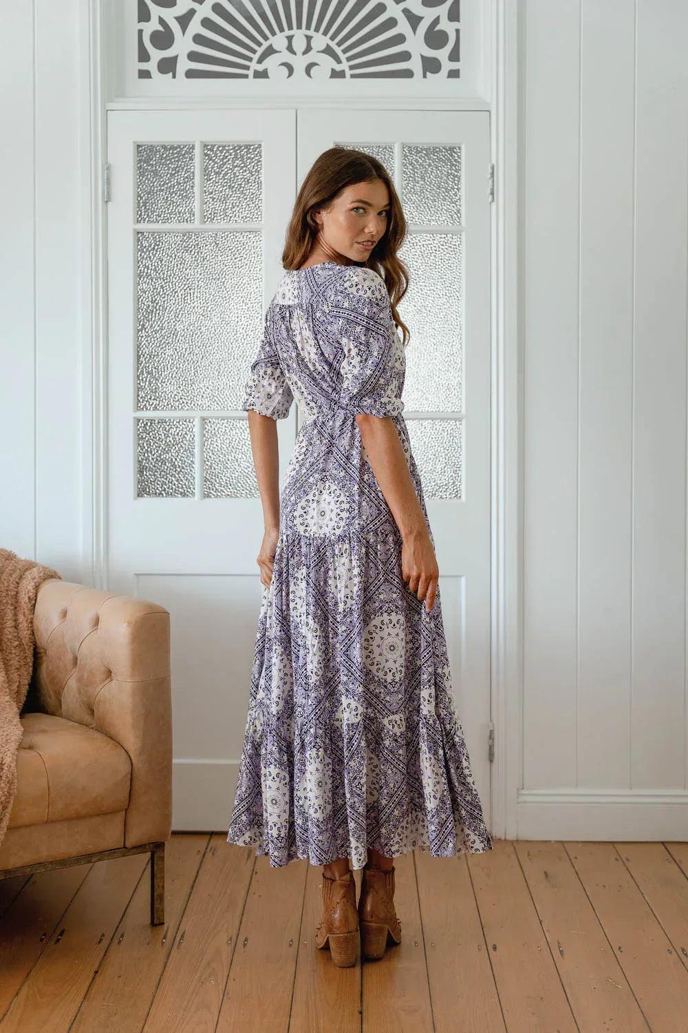 Jaase Tessa Maxi Dress - Lilac Lullaby Print - Guys & Girls Surf n Street