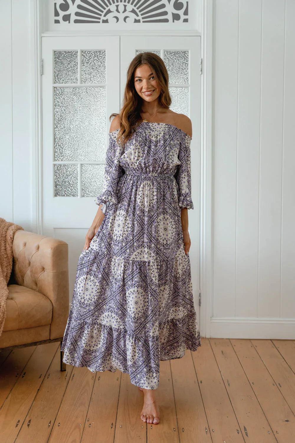 Jaase Teegan Dress - Lilac Lullaby Print - Guys & Girls Surf n Street