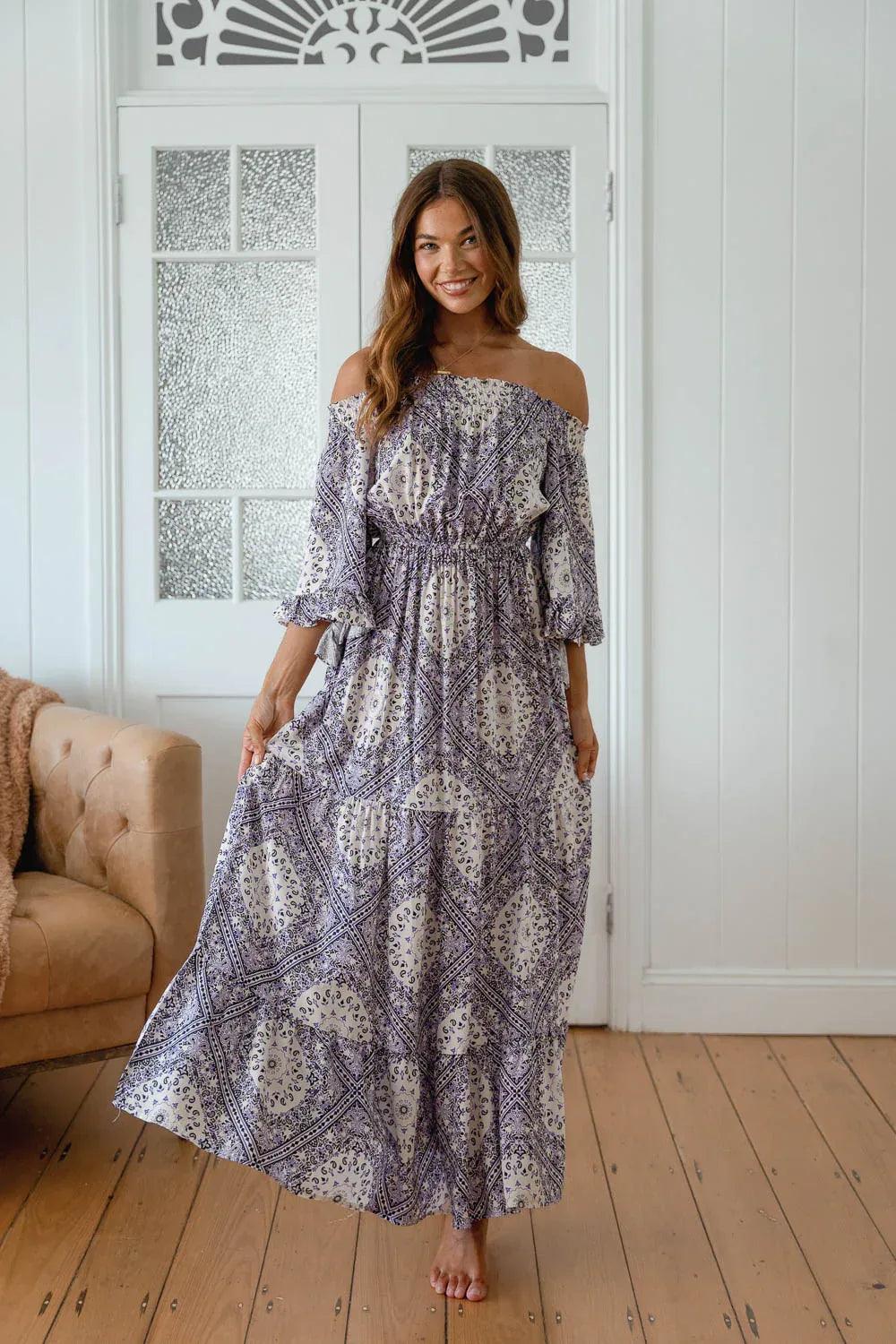 Jaase Teegan Dress - Lilac Lullaby Print - Guys & Girls Surf n Street