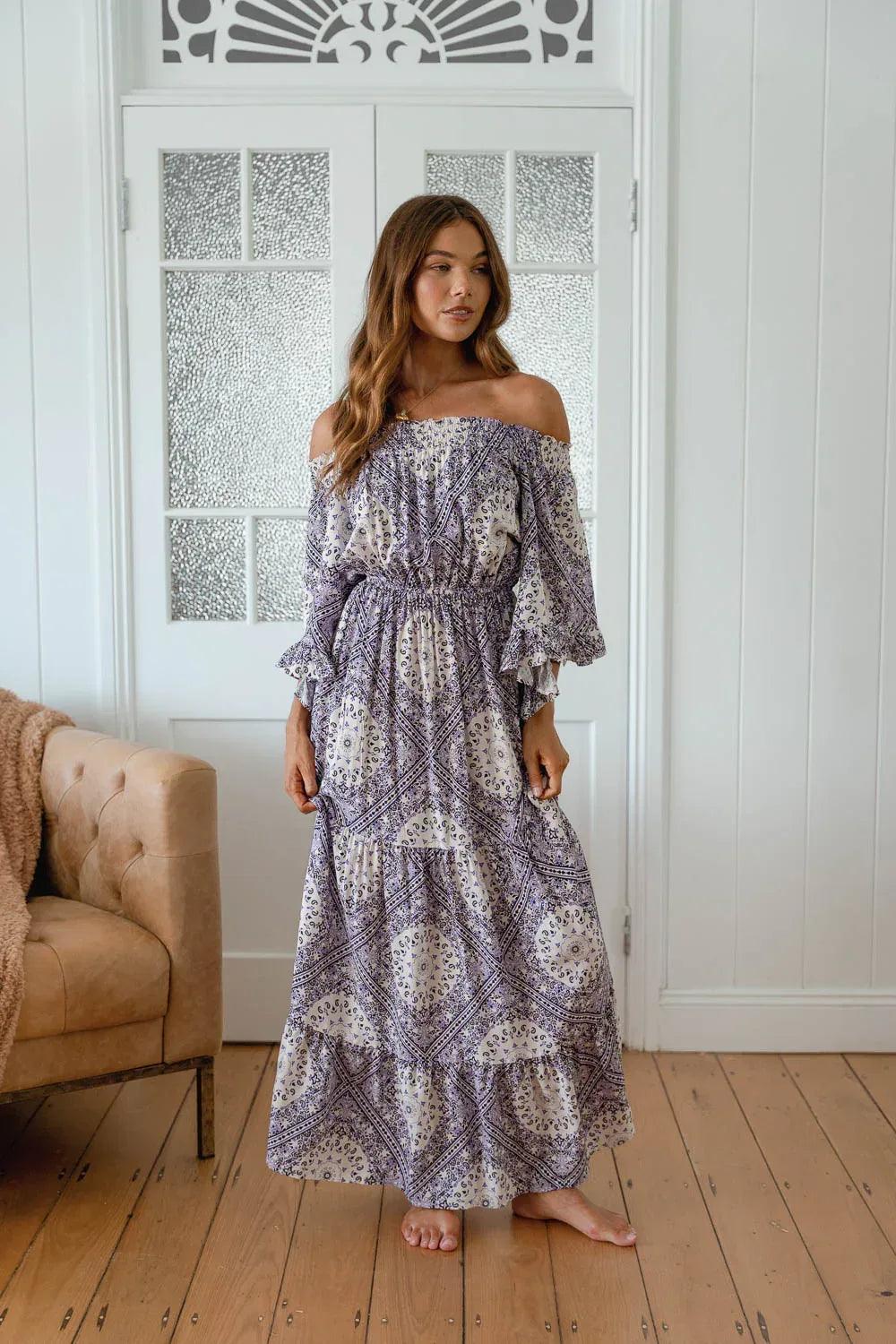 Jaase Teegan Dress - Lilac Lullaby Print - Guys & Girls Surf n Street