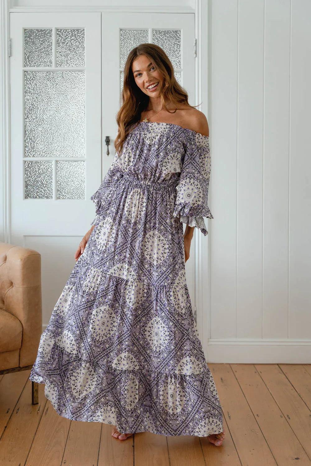 Jaase Teegan Dress - Lilac Lullaby Print - Guys & Girls Surf n Street