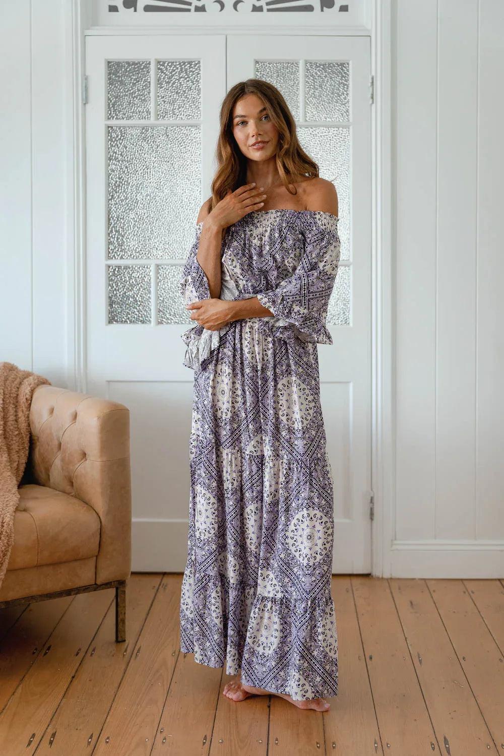 Jaase Teegan Dress - Lilac Lullaby Print - Guys & Girls Surf n Street