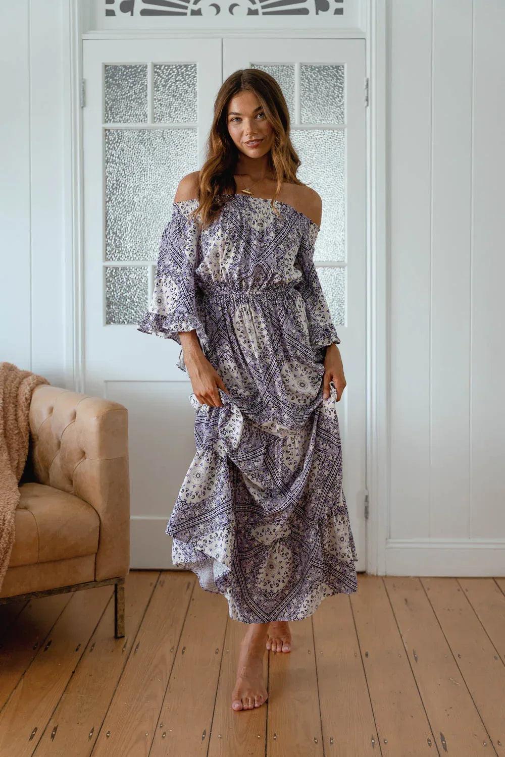 Jaase Teegan Dress - Lilac Lullaby Print - Guys & Girls Surf n Street