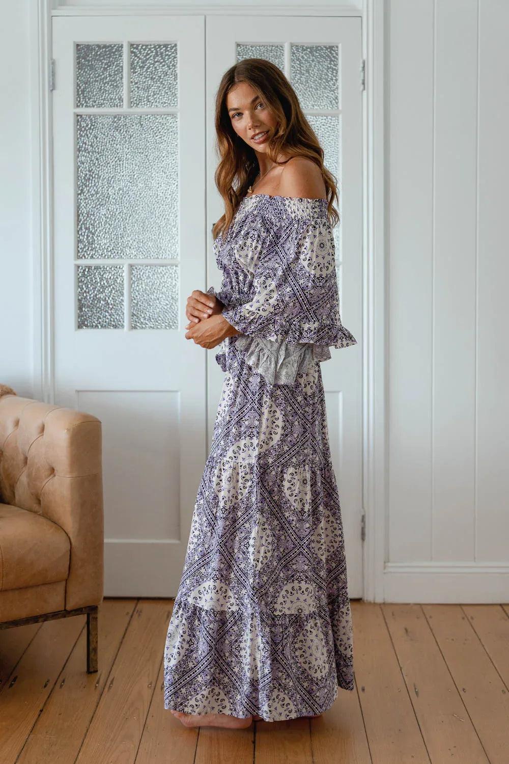 Jaase Teegan Dress - Lilac Lullaby Print - Guys & Girls Surf n Street
