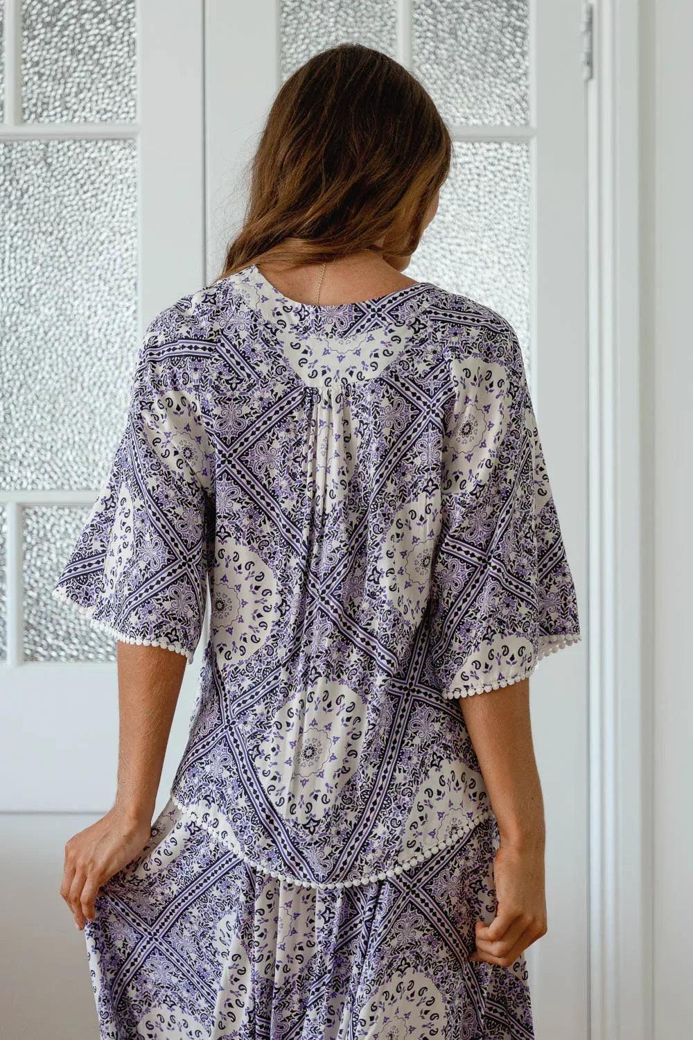 JAASE Gabriella Top - Lilac Lullaby Print - Guys & Girls Surf n Street