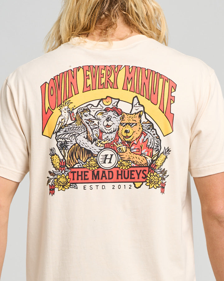 The Mad Hueys  Oz Straya SS Tee - Cement