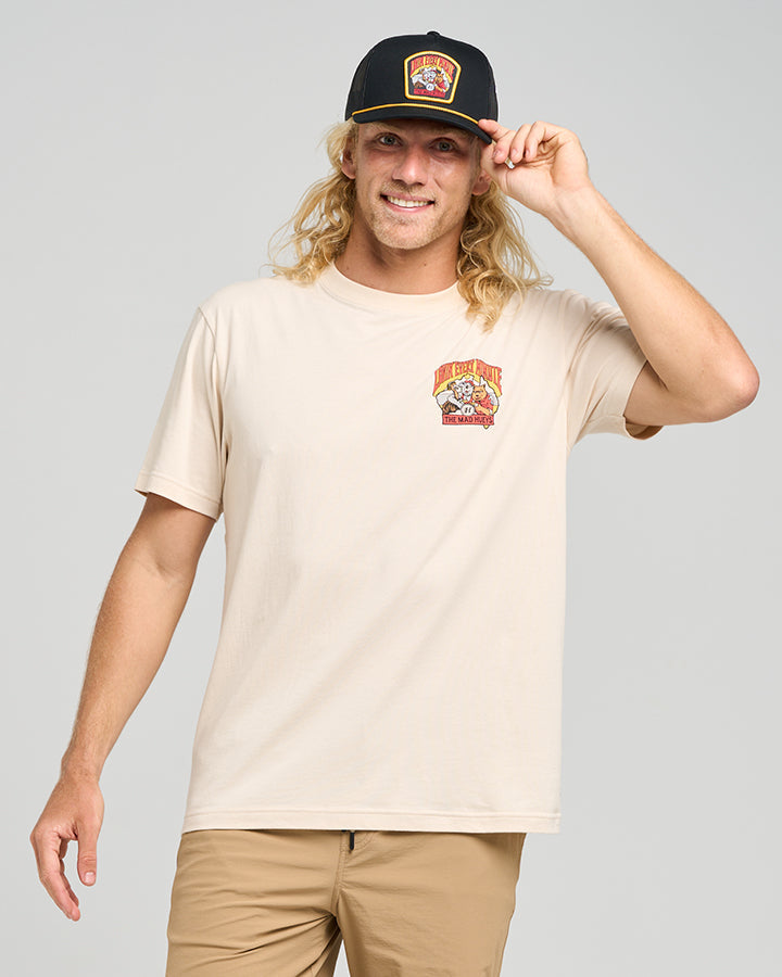 The Mad Hueys  Oz Straya SS Tee - Cement