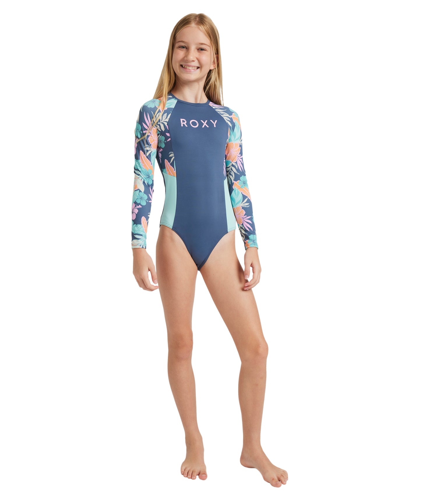 Roxy Active Floral RG Onesie - Vintage Indigo Tropical Advent