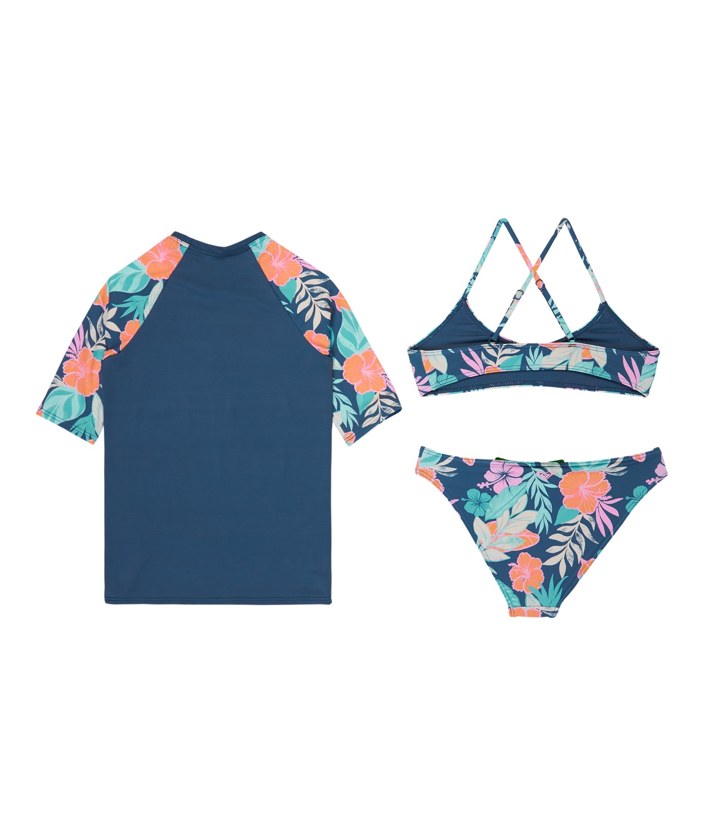 Roxy Active Floral RG Swim Set Pack - Vintage Indigo Tropical Advent