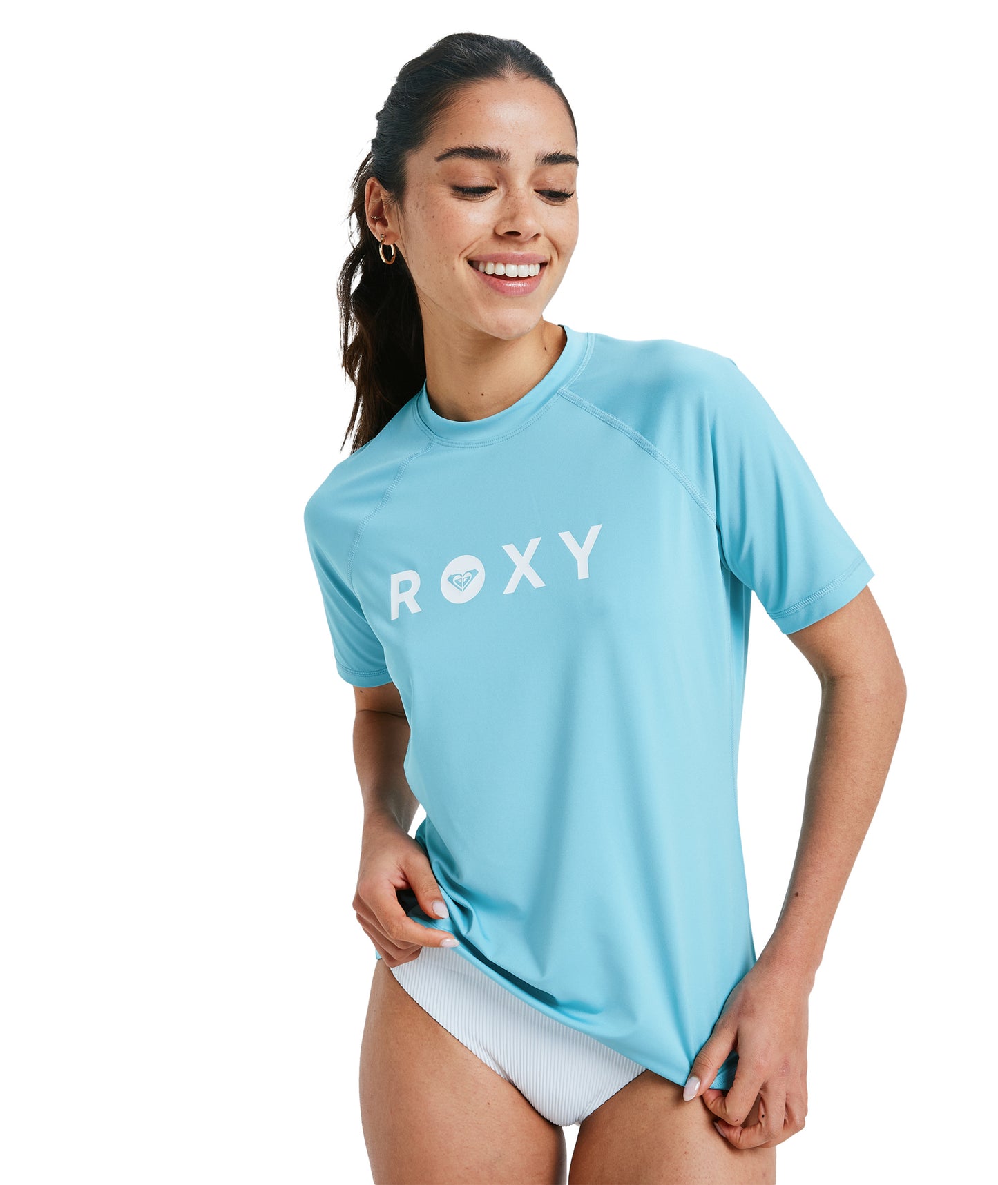 Roxy Essential Lycra SS Rash Vest - Coastal Shade
