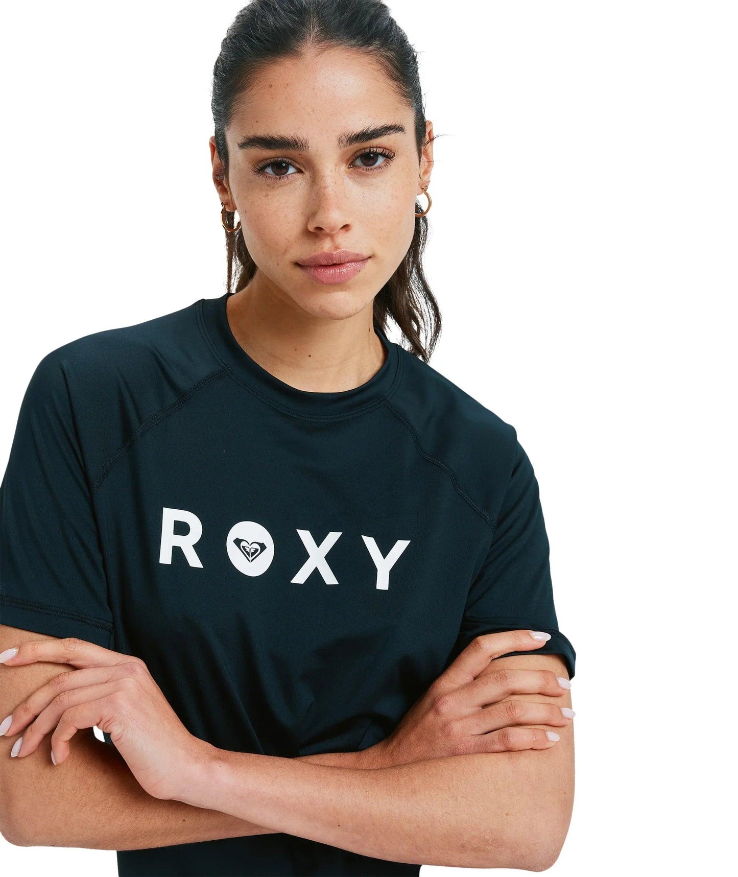 Roxy Essential Lycra SS Rash Vest - Anthracite - Guys & Girls Surf n Street