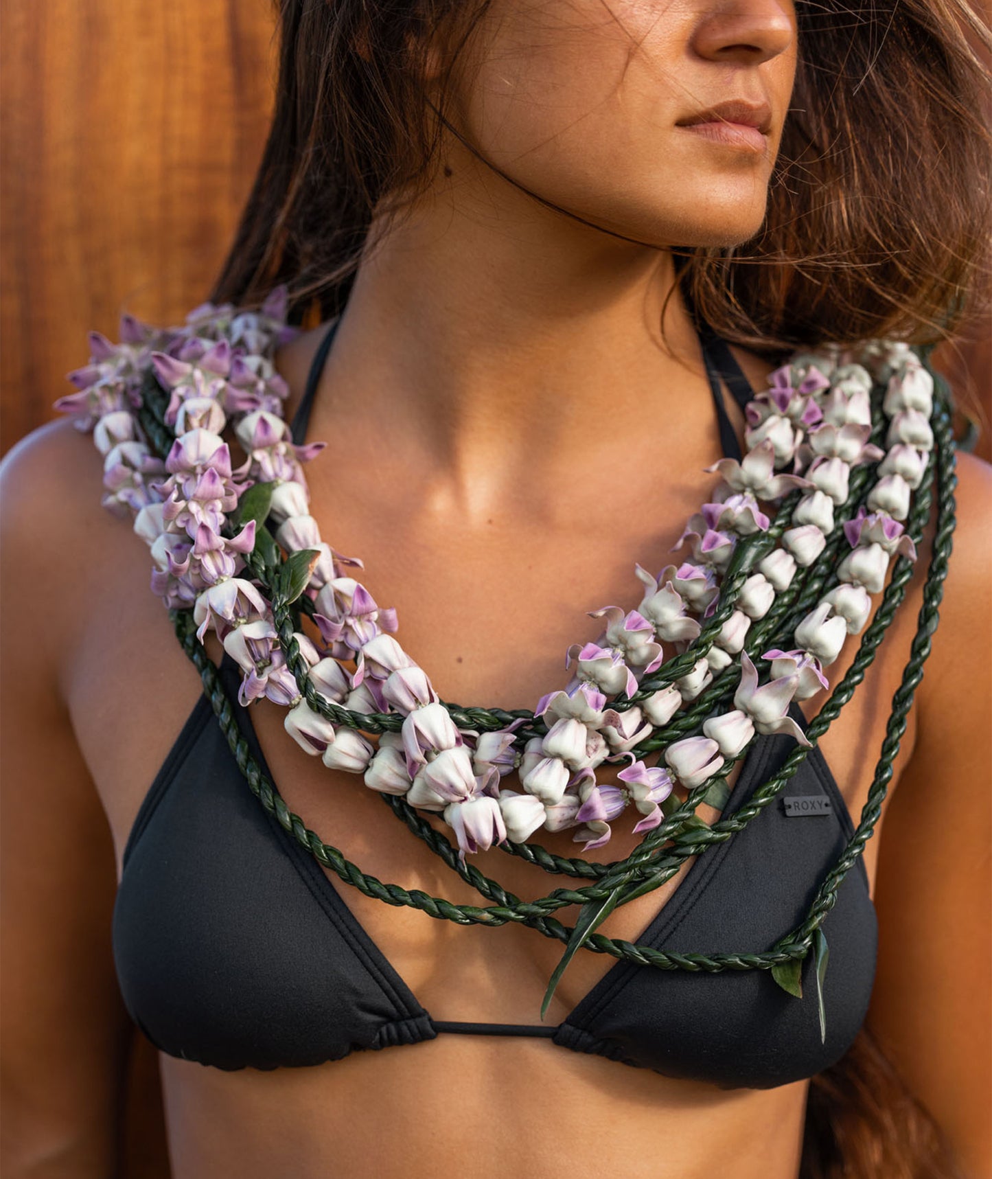 Roxy SD Beach Classics Tiki Tri Bikini Top - Anthracite