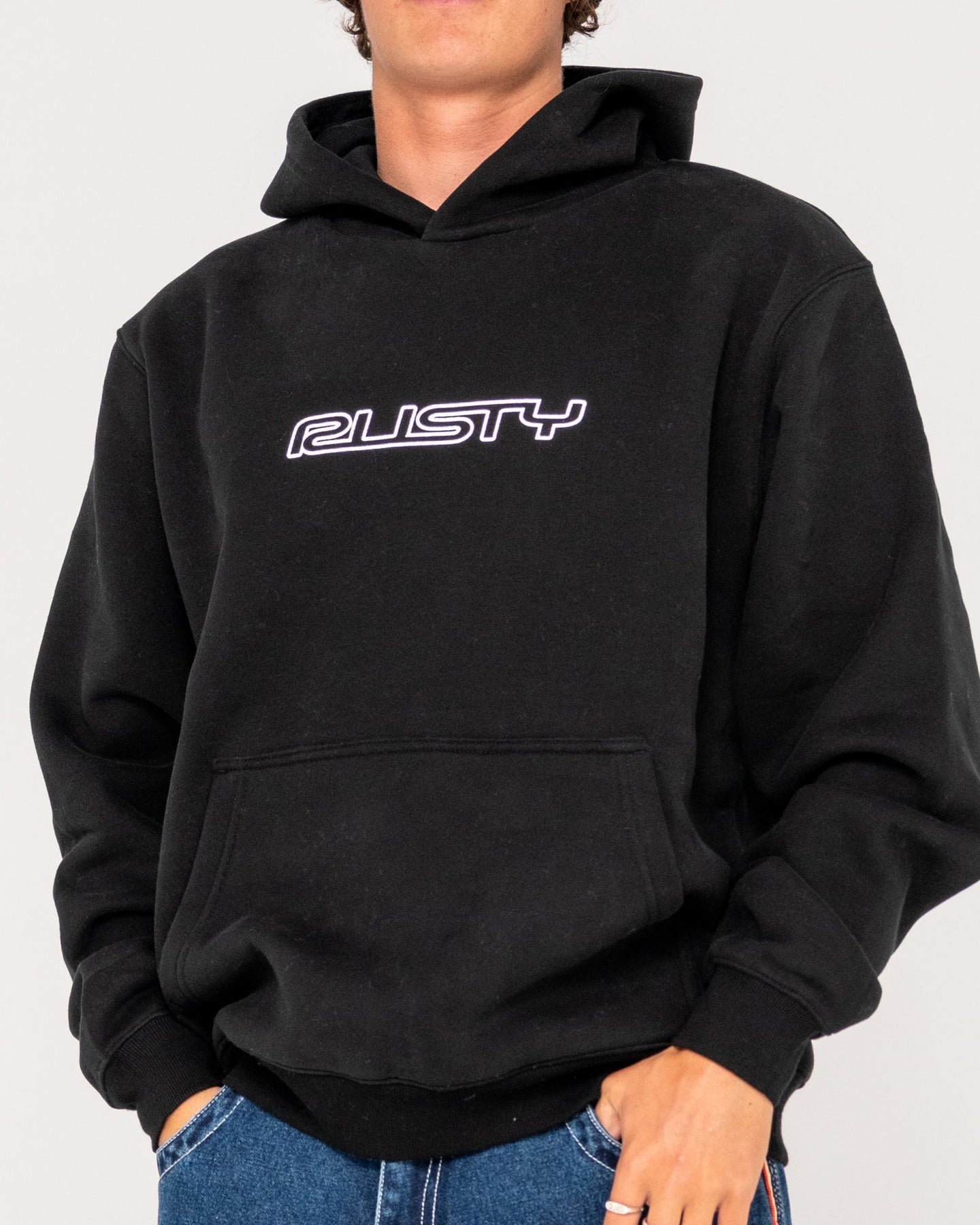 Rusty Flip Daddy Hooded Fleece - Black