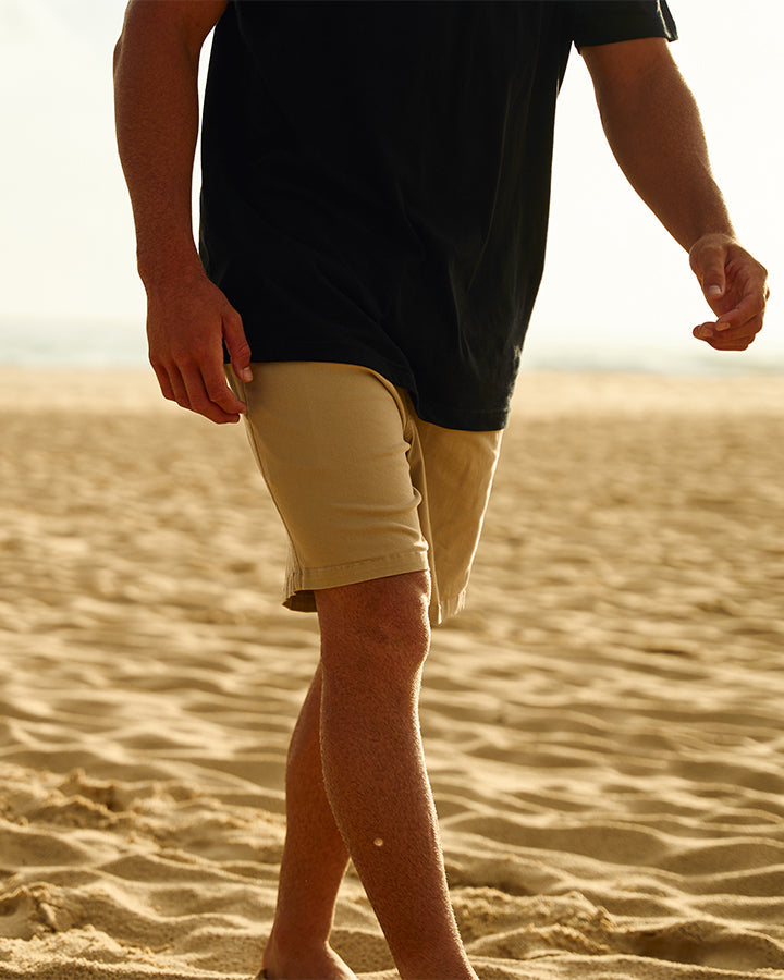 The Mad Hueys  Stranded 18" Chino Short - Taupe