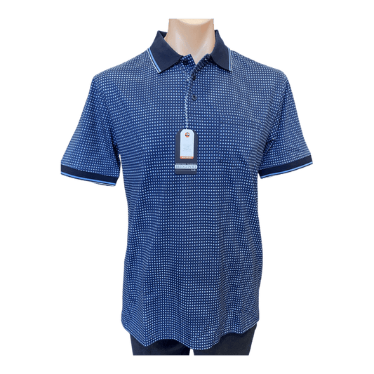 Bridgeport Luxe Touch Double Mercerized Cotton Polo B2572 - Navy