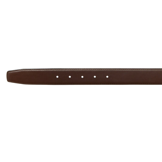 BUCKLE BANYAN Black/Brown. Reversible Leather Belt. 30mm width.