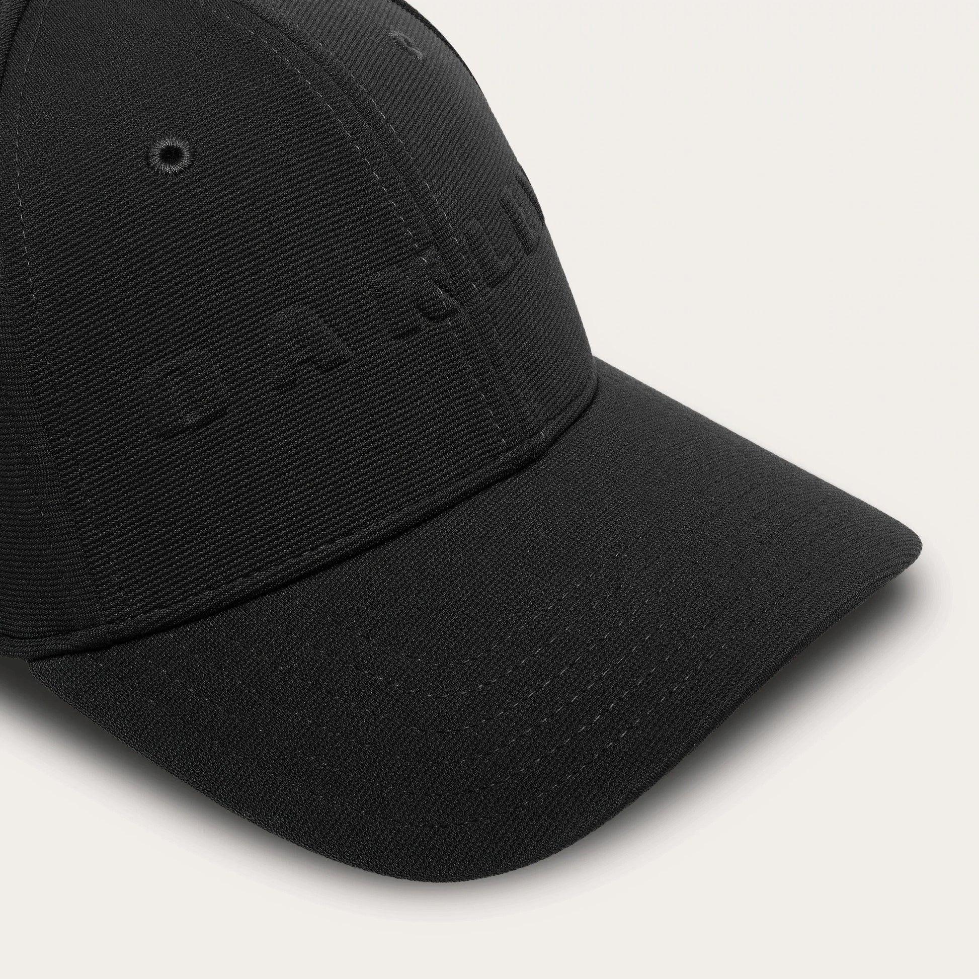 Oakley Bark Ebossed Hat - Pitch Black / Flame Red - Guys & Girls Surf n Street