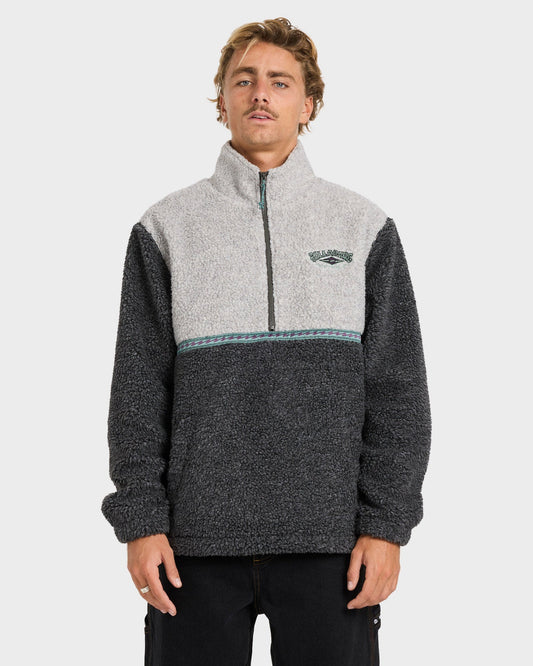 Billabong Tombstone Half Zip Fleece Pullover - Oatmeal Heather