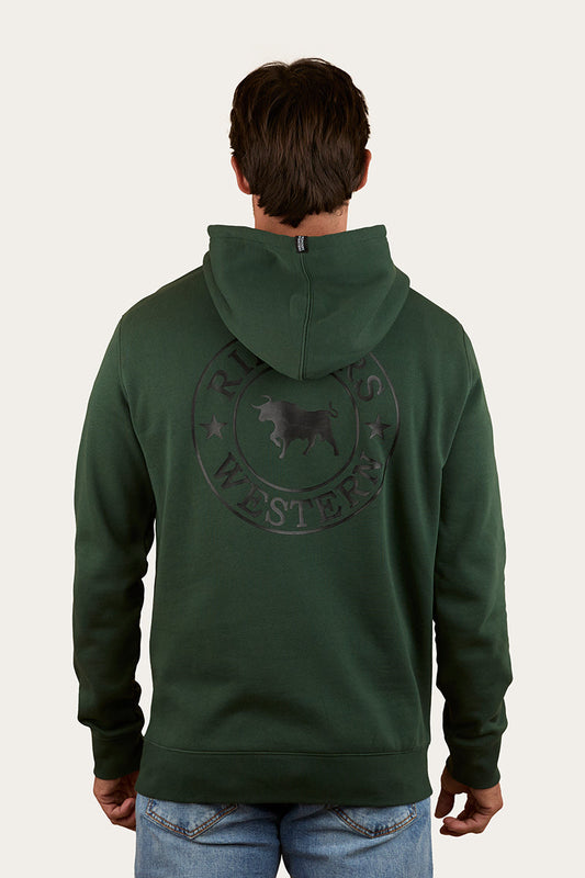 Ringers Western Signature Bull Mens Pullover Hoodie - Pine