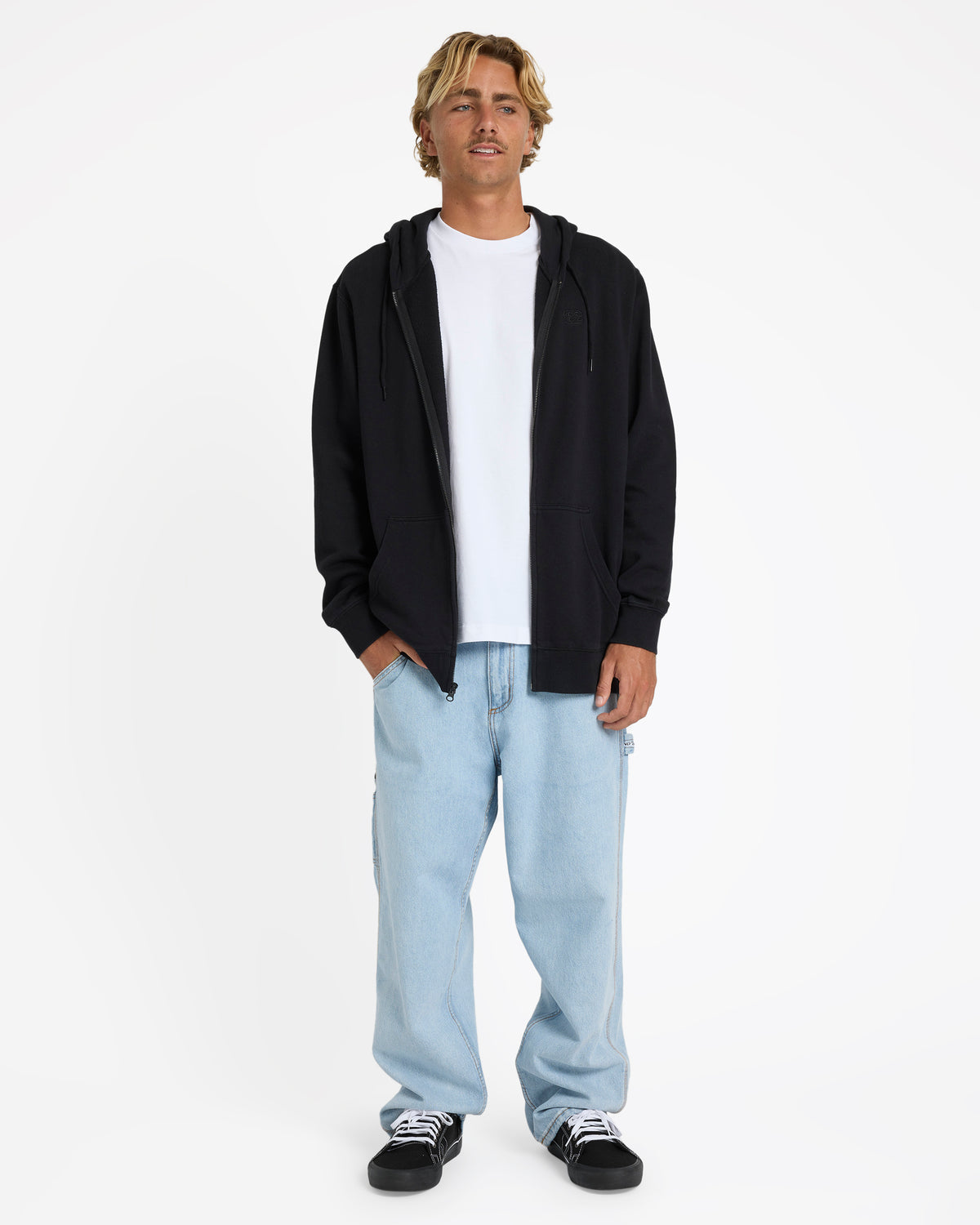 Billabong Premium Wave Wash Zip Up Hoodie - Black