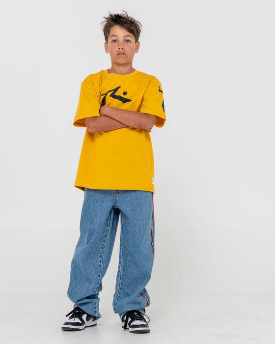 Rusty Flip Daddy 2.0 Baggy Jean Boys - Middy Blue