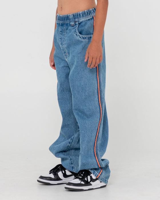 Rusty Flip Daddy 2.0 Baggy Jean Boys - Middy Blue