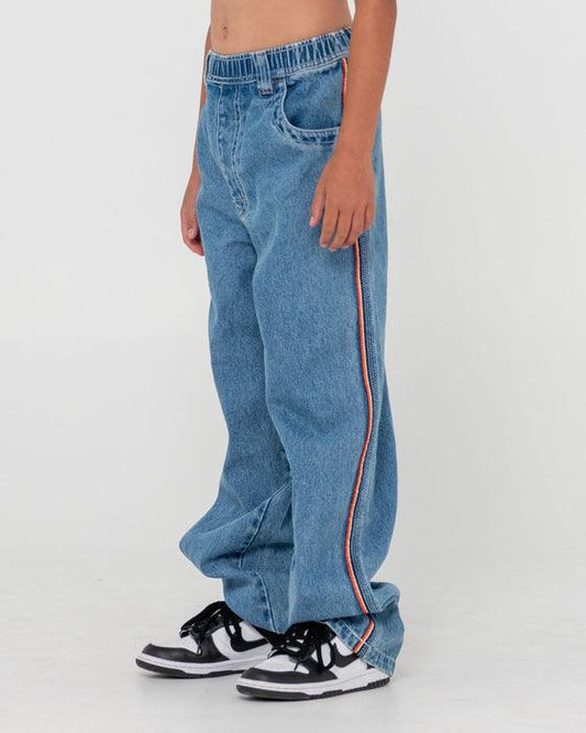 Rusty Flip Daddy 2.0 Baggy Jean Boys - Middy Blue