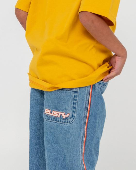 Rusty Flip Daddy 2.0 Baggy Jean Boys - Middy Blue