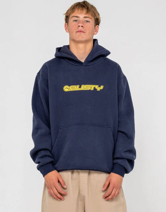 Rusty Flip Daddy 2.0 Fleece Hoodie - Navy Blue