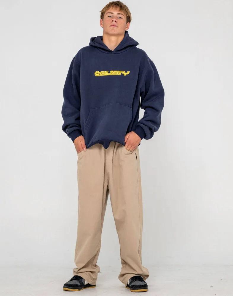 Rusty Flip Daddy 2.0 Fleece Hoodie - Navy Blue