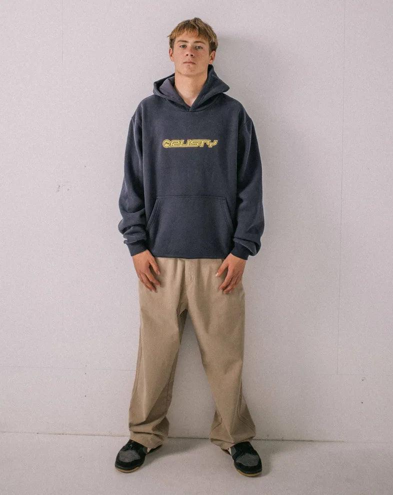 Rusty Flip Daddy 2.0 Fleece Hoodie - Navy Blue