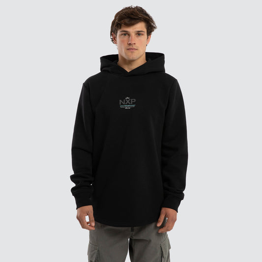 Nena And Pasadena Peak Dual Curved Hoodie - Jet Black