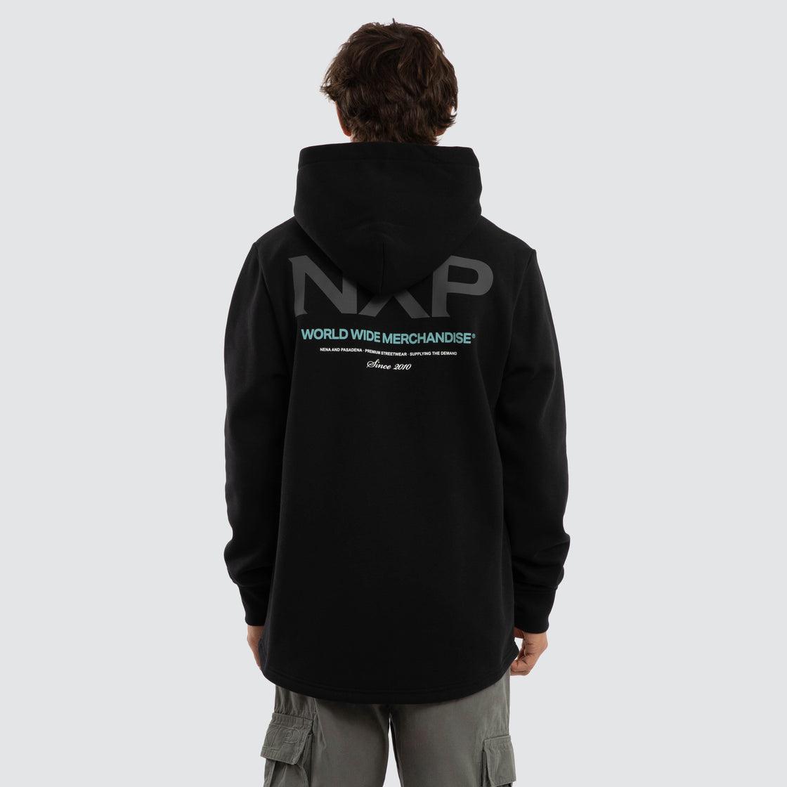 Nena And Pasadena Peak Dual Curved Hoodie - Jet Black
