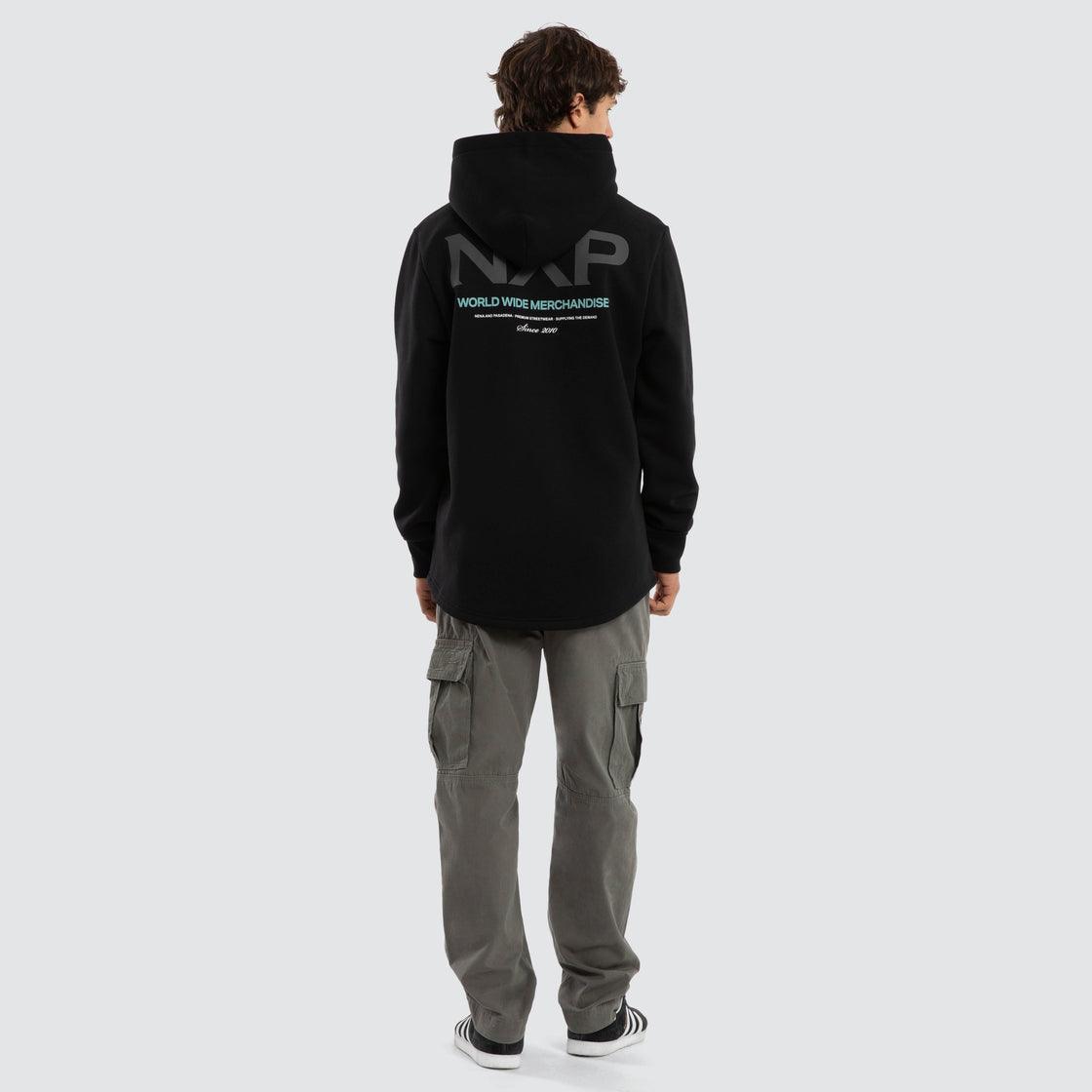 Nena And Pasadena Peak Dual Curved Hoodie - Jet Black