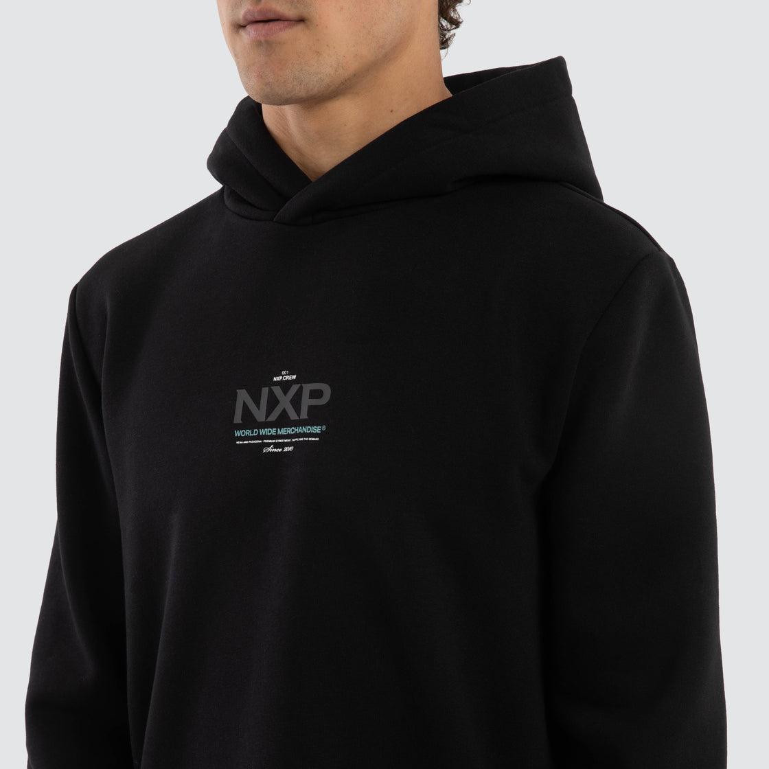 Nena And Pasadena Peak Dual Curved Hoodie - Jet Black