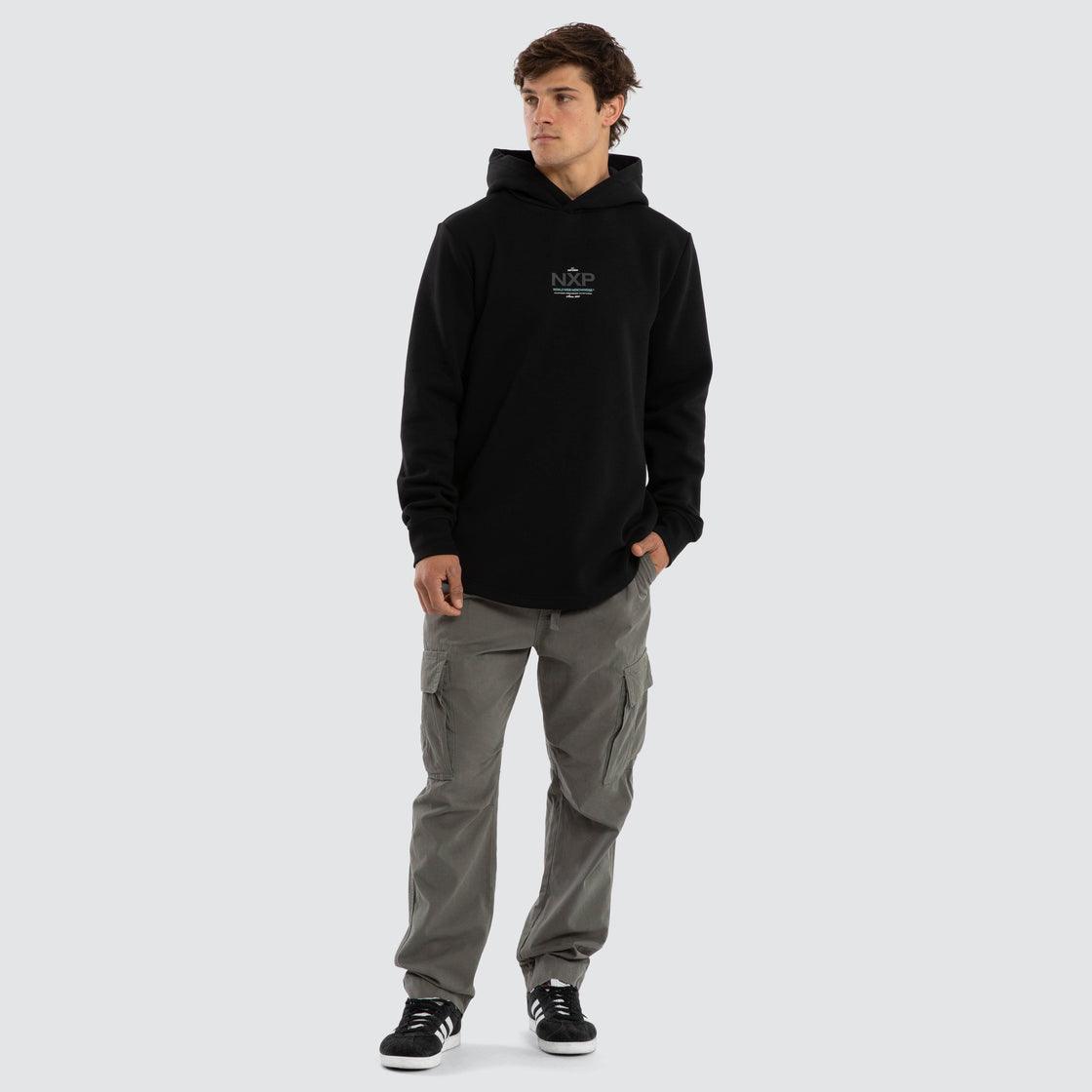 Nena And Pasadena Peak Dual Curved Hoodie - Jet Black