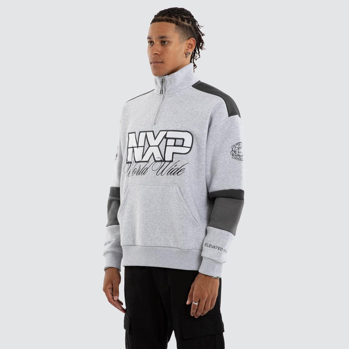Nena And Pasadena Eternal Zip Pullover Sweater - Grey Marle
